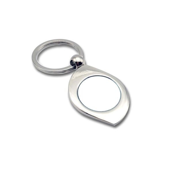 Metal Photo Keyring - Leaf Shape - Cornish Custom Creations