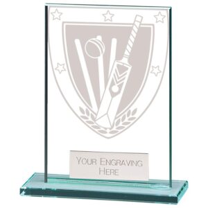Millennium Cricket Jade Glass Award - Cornish Custom Creations