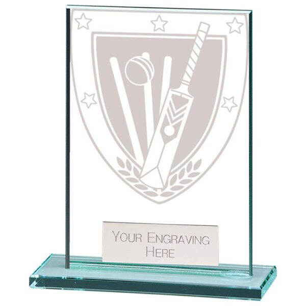 Millennium Cricket Jade Glass Award - Cornish Custom Creations
