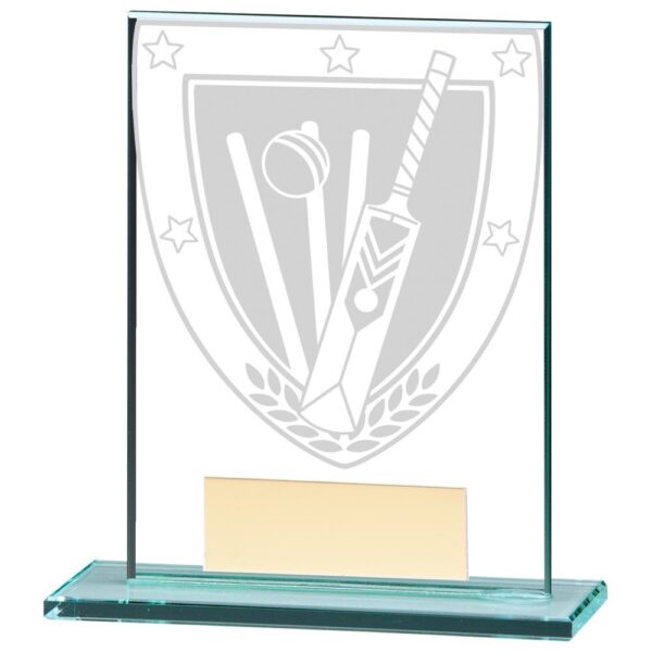 Millennium Cricket Jade Glass Award - Cornish Custom Creations