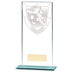 Millennium Football Boot & Ball Jade Glass Award - Cornish Custom Creations