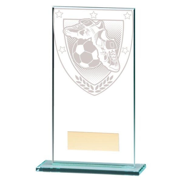 Millennium Football Boot & Ball Jade Glass Award - Cornish Custom Creations