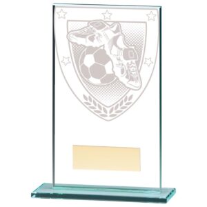Millennium Football Boot & Ball Jade Glass Award - Cornish Custom Creations