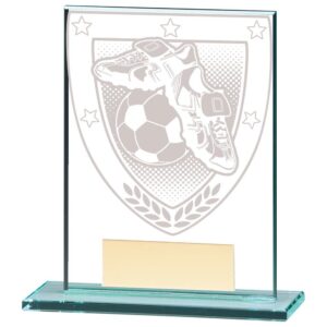 Millennium Football Boot & Ball Jade Glass Award - Cornish Custom Creations