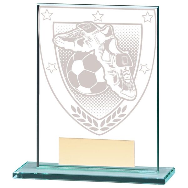 Millennium Football Boot & Ball Jade Glass Award - Cornish Custom Creations