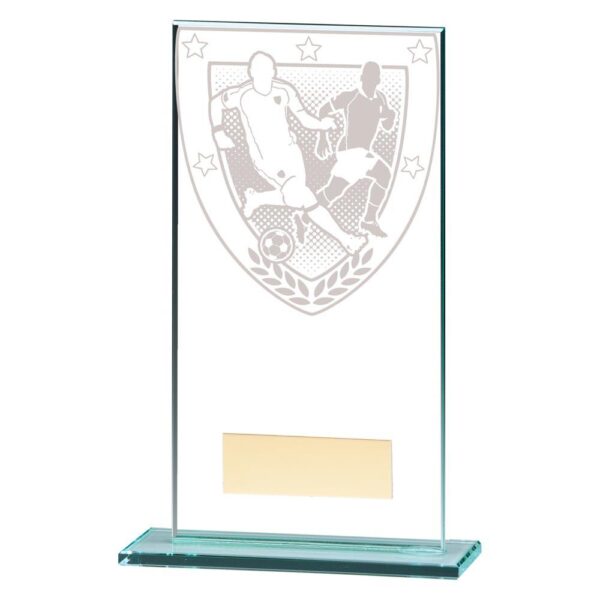 Millennium Football Jade Glass Award - Cornish Custom Creations