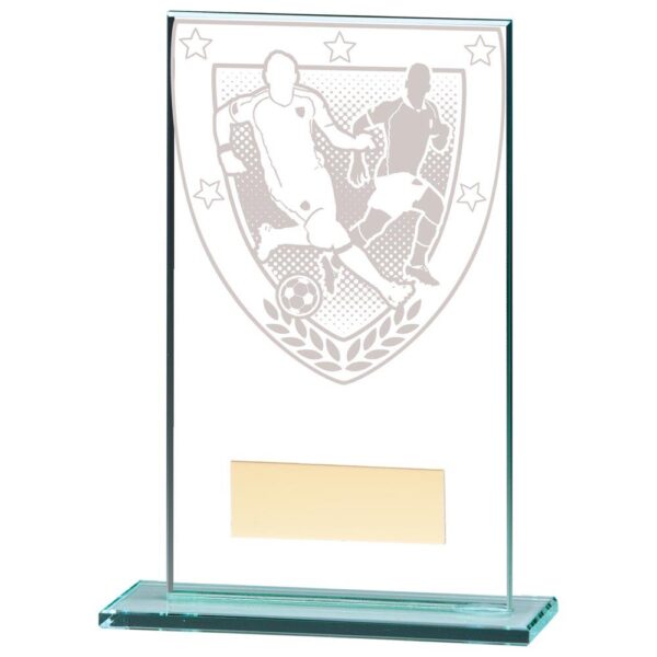Millennium Football Jade Glass Award - Cornish Custom Creations