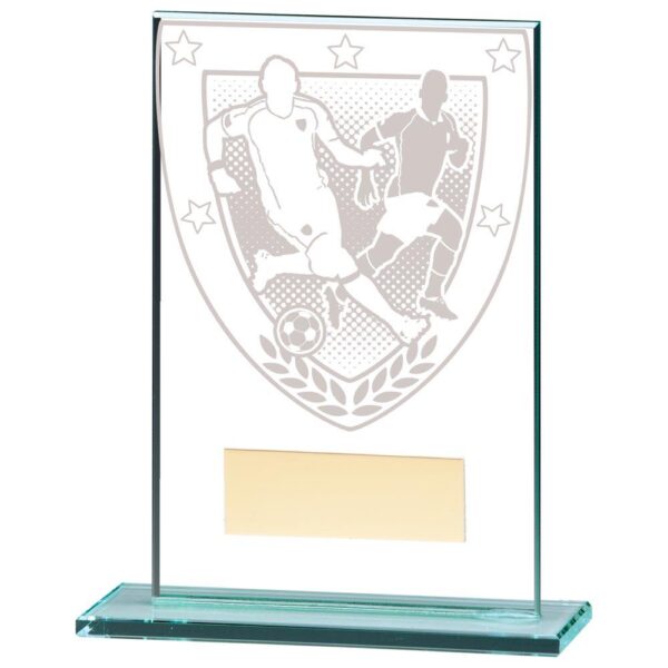 Millennium Football Jade Glass Award - Cornish Custom Creations