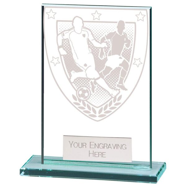 Millennium Football Jade Glass Award - Cornish Custom Creations