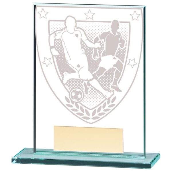 Millennium Football Jade Glass Award - Cornish Custom Creations