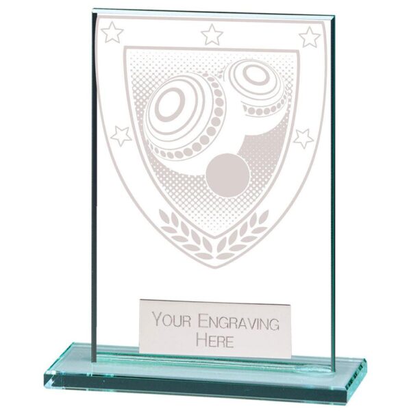 Millennium Lawn Bowls Jade Glass Award - Cornish Custom Creations
