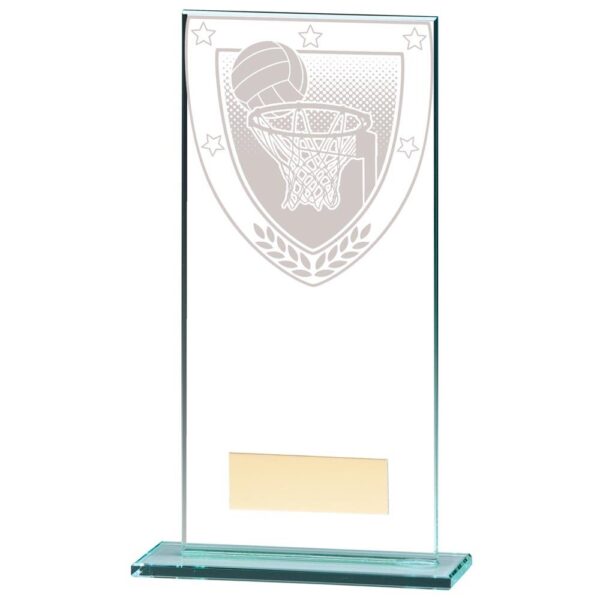 Millennium Netball Jade Glass Award - Cornish Custom Creations