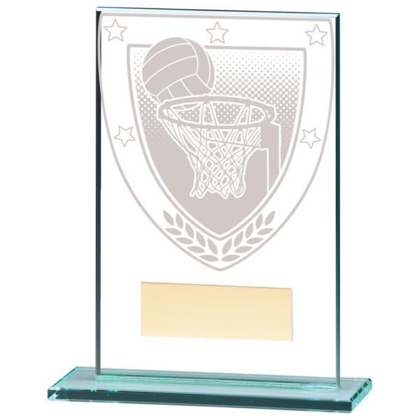 Millennium Netball Jade Glass Award - Cornish Custom Creations