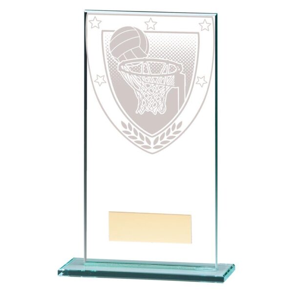 Millennium Netball Jade Glass Award - Cornish Custom Creations