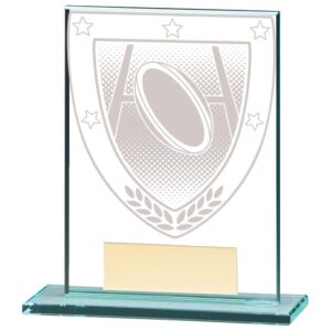 Millennium Rugby Jade Glass Award - Cornish Custom Creations