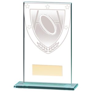 Millennium Rugby Jade Glass Award - Cornish Custom Creations