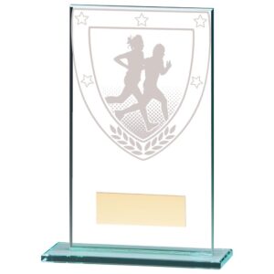 Millennium Running Jade Glass Award - Engrave Express