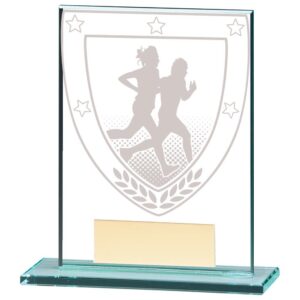 Millennium Running Jade Glass Award - Engrave Express