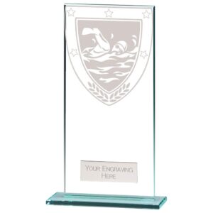 Millennium Swimming Jade Glass Award - Engrave Express