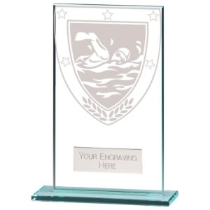 Millennium Swimming Jade Glass Award - Engrave Express