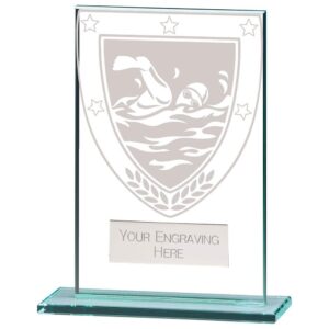 Millennium Swimming Jade Glass Award - Engrave Express