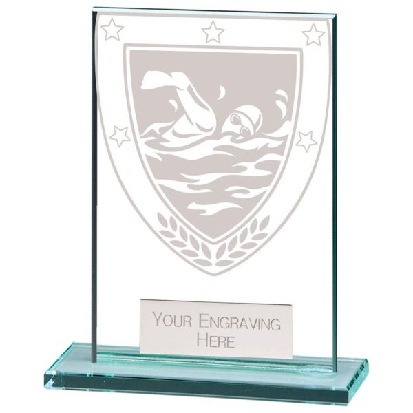 Millennium Swimming Jade Glass Award - Engrave Express