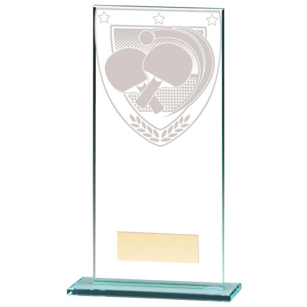 Millennium Table Tennis Jade Glass Award - Engrave Express