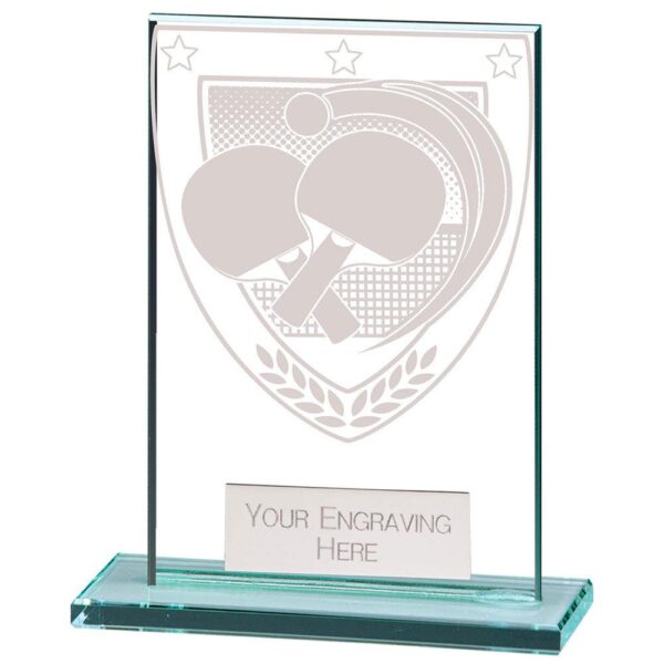Millennium Table Tennis Jade Glass Award - Engrave Express