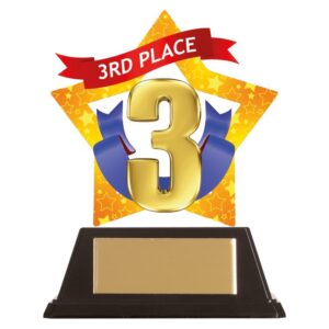 Mini-Star 3rd Place Acrylic Plaque - Engrave Express