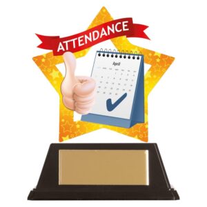 Mini-Star Attendance Acrylic Plaque - Cornish Custom Creations