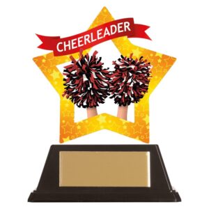 Mini-Star Cheerleader Acrylic Plaque - Cornish Custom Creations