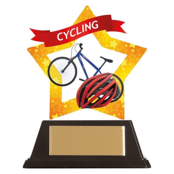 Mini-Star Cycling Acrylic Plaque - Engrave Express