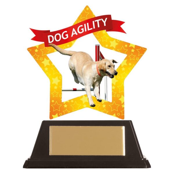 Mini-Star Dog Agility Acrylic Plaque - Engrave Express