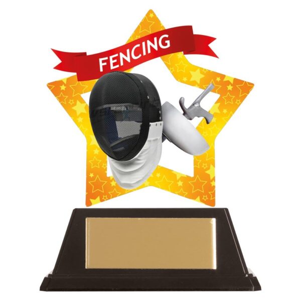 Mini-Star Fencing Acrylic Plaque - Cornish Custom Creations