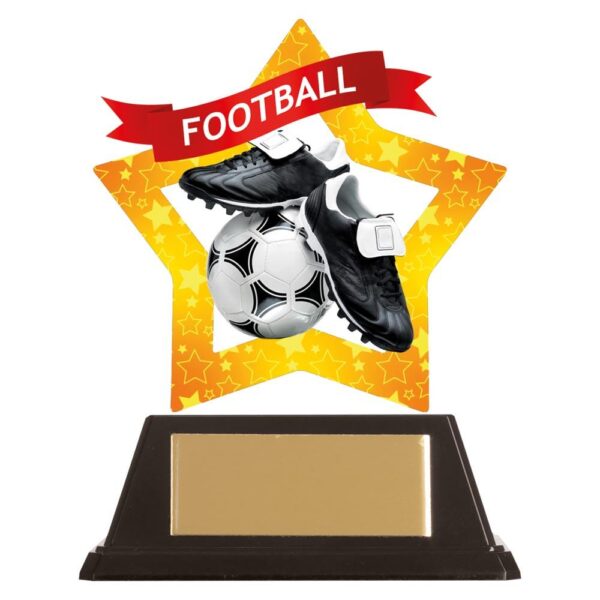 Mini-Star Football Acrylic Plaque - Cornish Custom Creations