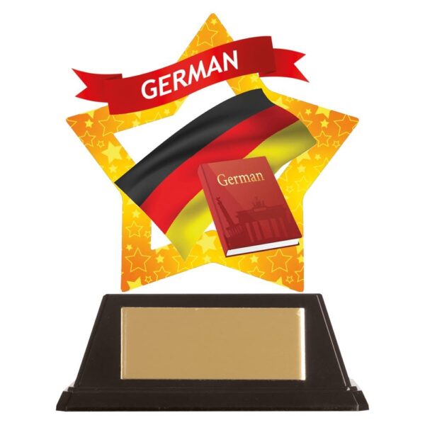 Mini-Star German Acrylic Plaque - Cornish Custom Creations