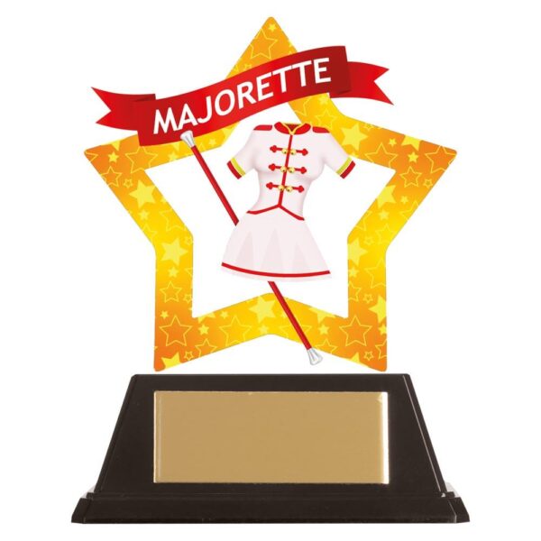 Mini-Star Majorette Acrylic Plaque - Cornish Custom Creations