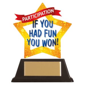 Mini-Star Participation Acrylic Plaque - Cornish Custom Creations