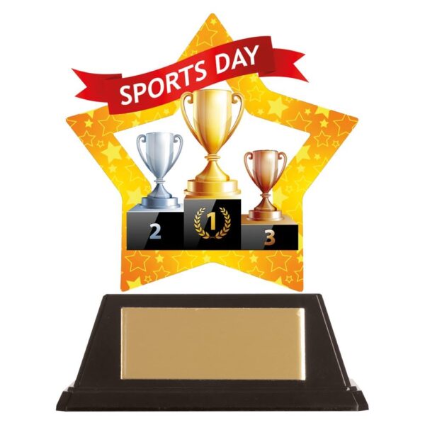 Mini-Star Sports Day Acrylic Plaque - Cornish Custom Creations