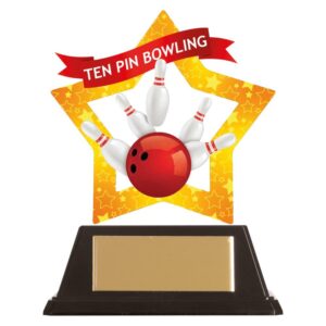 Mini-Star Tenpin Bowling Acrylic Plaque - Engrave Express