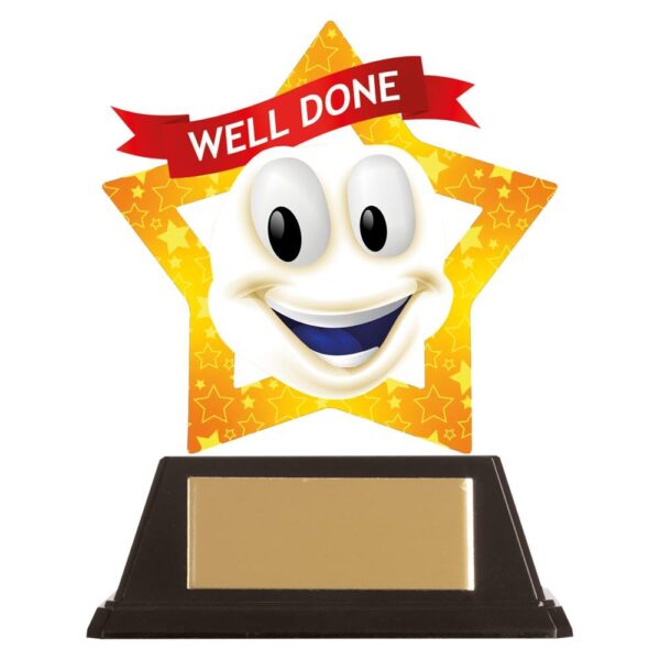 Mini-Star Well Done Smile Acrylic Plaque - Cornish Custom Creations