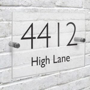 Modern Acrylic house Number Sign - Engrave Express