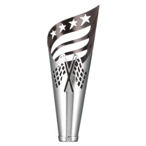 Monza Lazer Cut Metal Cup Silver & Black - Cornish Custom Creations