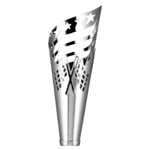 Monza Lazer Cut Metal Cup Silver - Cornish Custom Creations