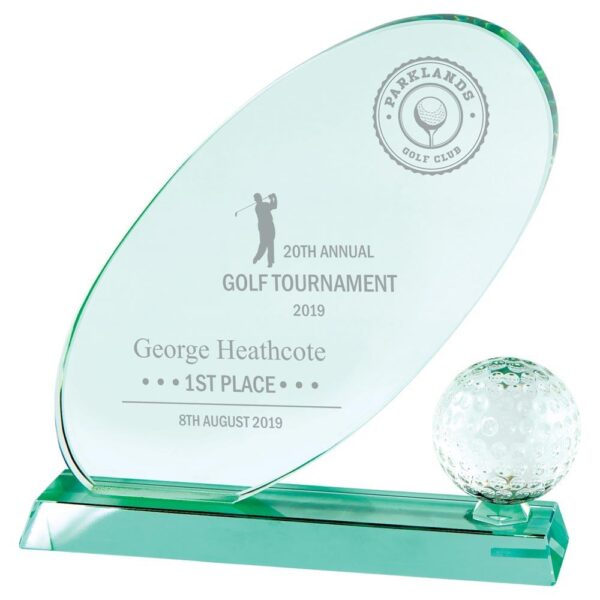 Muirfield Jade Glass Award - Cornish Custom Creations