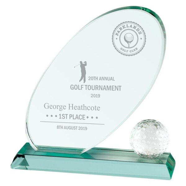 Muirfield Jade Glass Award - Cornish Custom Creations