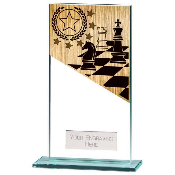 Mustang Chess Jade Glass Award - Engrave Express