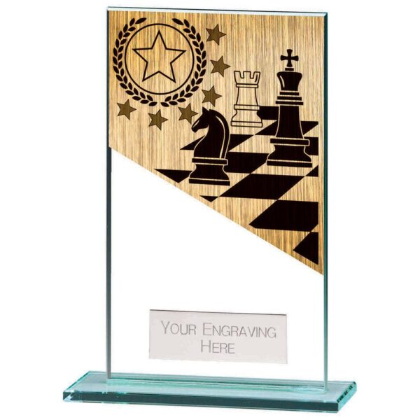 Mustang Chess Jade Glass Award - Engrave Express