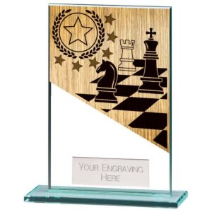 Mustang Chess Jade Glass Award - Engrave Express