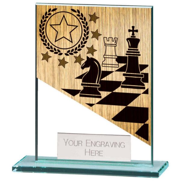 Mustang Chess Jade Glass Award - Engrave Express